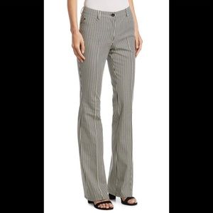 Akris Punto Black Cream Faye Striped Pant